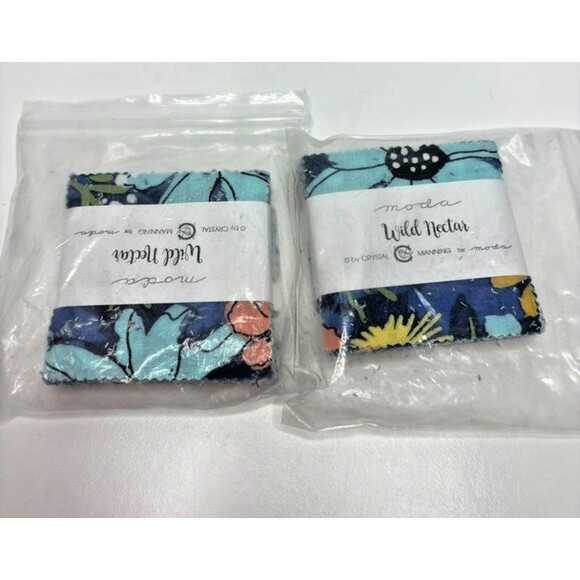 2 pack Wild Nectar Mini Charm Pa.recut Fabric Quilt Squares 2.5" squares 42 cuts - Picture 1 of 6
